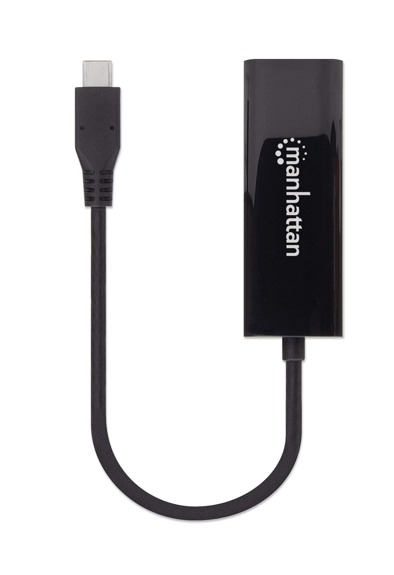 Manhattan Usb-C To 2.5Gbase-T Gigabit (10/100/1000 Mbps & 2.5 Gbps) Rj45 Network Adapter, Multi-Gigabit Ethernet, Black, Box