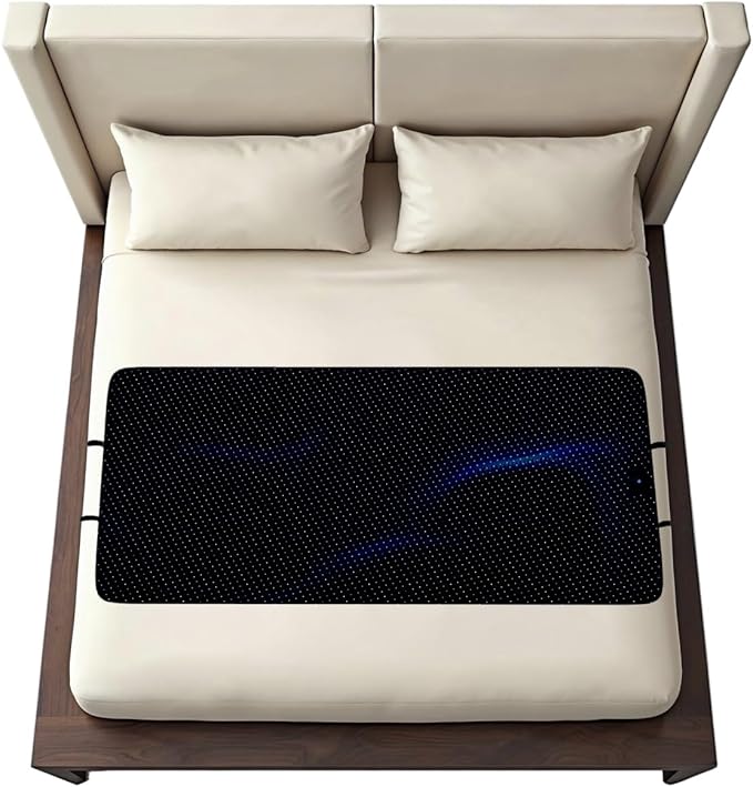 CAMPRESTA Grounding Mat for Bed 26.7" x 60.2" – Anti Slip Earthing Mat Grounding Pad with 4.6ft Cord for Bed, Chair, Yoga, Relaxing, Sleeping & Working