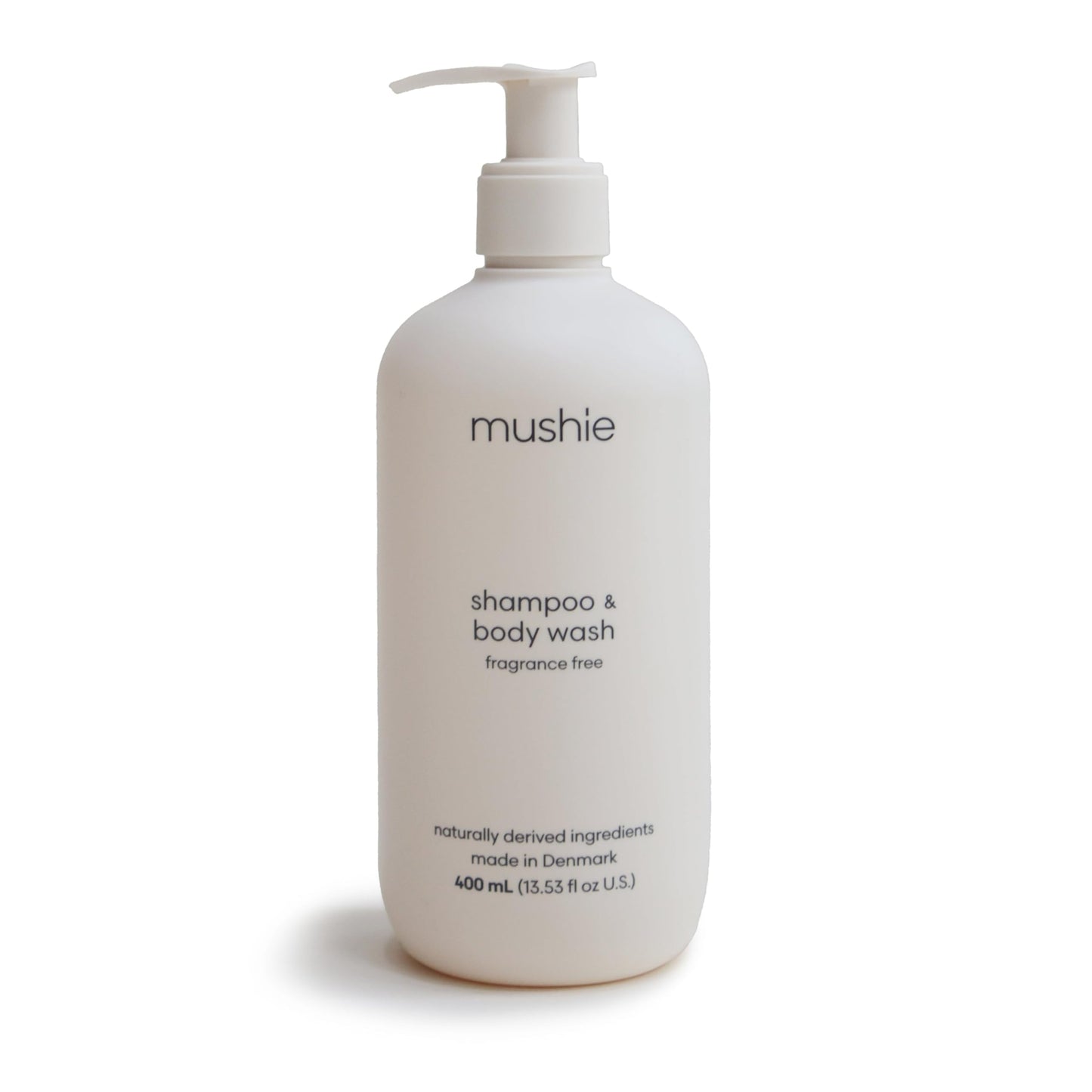 mushie Baby Shampoo & Body Wash | Gentle Formula for Delicate Skin | Certified Organic | Made in Denmark, 13.53 fl oz (Fragrance