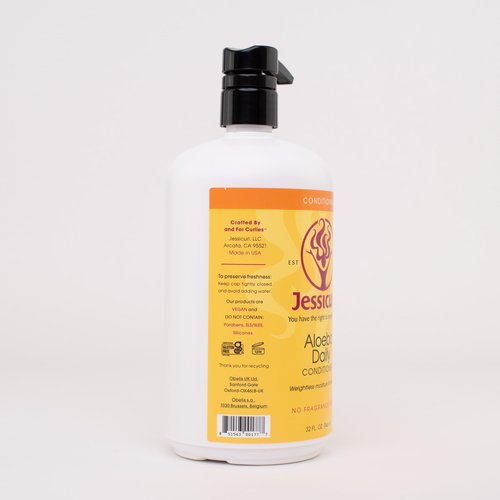 Jessicurl Aloeba Daily Conditioner for Curly Hair, No Fragrance Added, 32 Fl Oz Leave In Conditioner and Detangler for Fine Hair