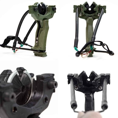SimpleShot Hammer XT Slingbow Arrow-Shooting Hunting Fishing Wrist-Support Slingshot (Green)
