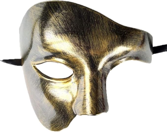 Awlsyj Mens Masquerade Mask - Greek Roman Venetian Party Mask for Halloween Mardi Gras