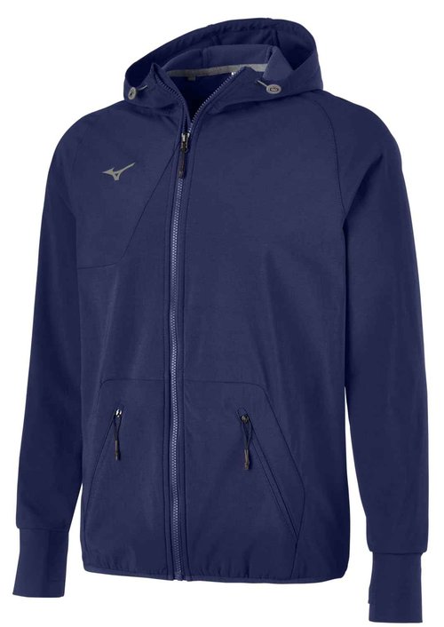 Mizuno Unisex Power Warm-up Jacket, Navy, Large US