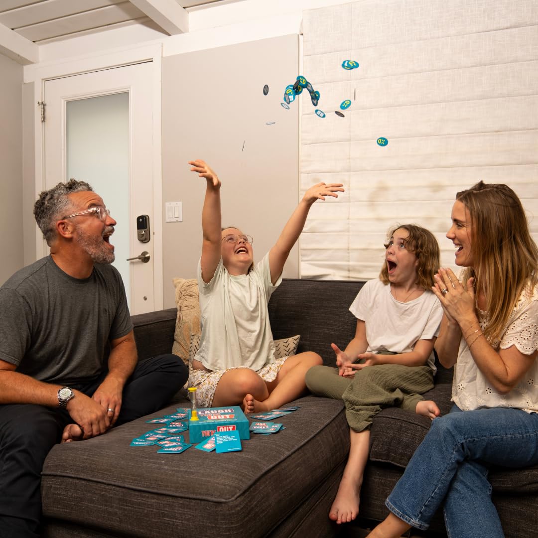 You Laugh You're Out A Party Game with Hilarious Charades Family Card Games for Adults & Kids, 125 Prompt Cards Fun Card Games for Family Game Nights, Gatherings, & Parties Ages 14+