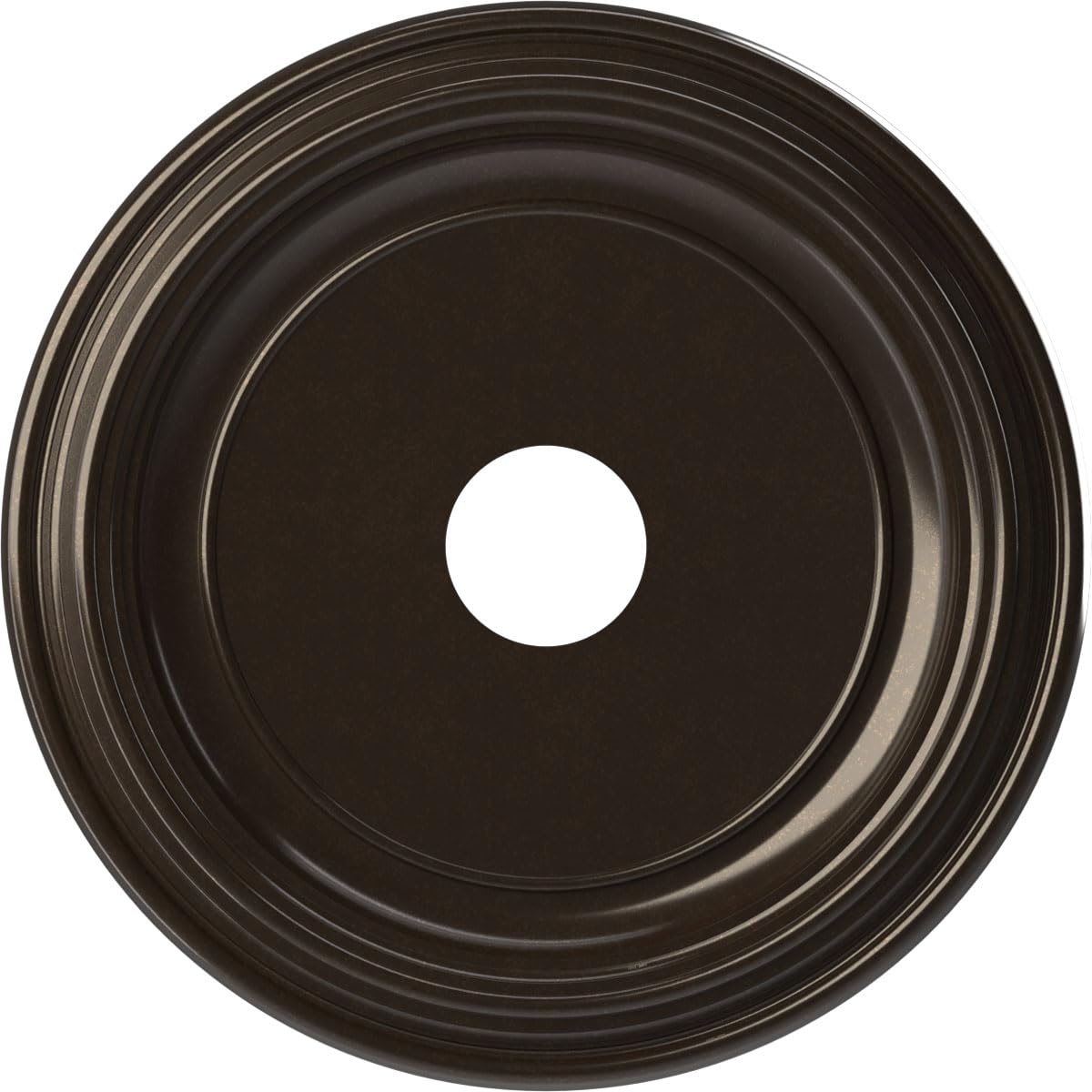 19Od X 3 1/2Id X 1 1/2P Traditional Thermoformed Pvc Ceiling Medallion (Fits Canopies Up To 11 1/2), Universal Metallic Rustic M