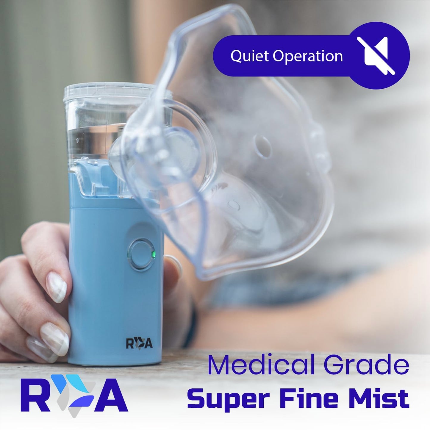 Portable Nebulizer, Rechargeable Nebulizer for Adults and Kids, Perfect for Home and Travel Use, Quiet & Efficient, Medicinal Non-Ventilatory Nebulizer (Atomizer)