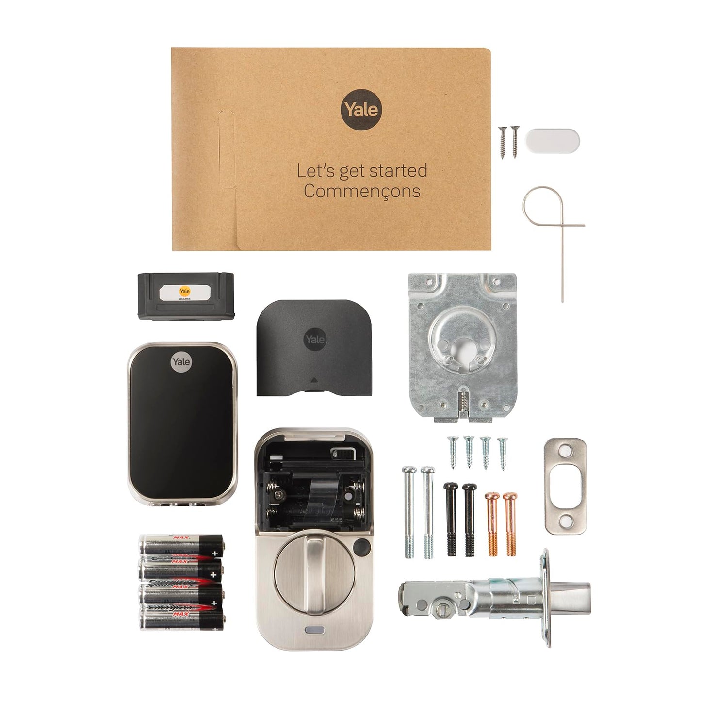 Yale Assure Lock 2 Deadbolt, Black Suede Smart Keyless Entry Door Lock with Valdosta Handle and Wi-Fi Connected Keypad for Code Entry and Remote Access, B-YRD450-WF1-VL-BSP