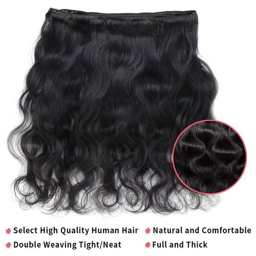 12A Brazilian Body Wave Human Hair 3 Bundles 18 20 22 Inch 100% Unprocessed Brazilian Virgin Human Hair Weave Bundles Body Wave Hair Extensions Natural Color
