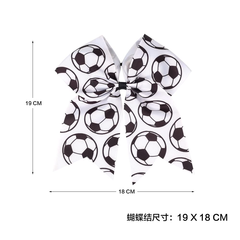 Jumbo Cheer Ponytail Holder Cheerleading Ball Bow BBG66 (White)