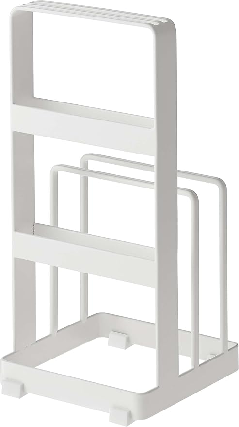 Yamazaki businessman kitchen knife and cutting board stand plate white 2436
