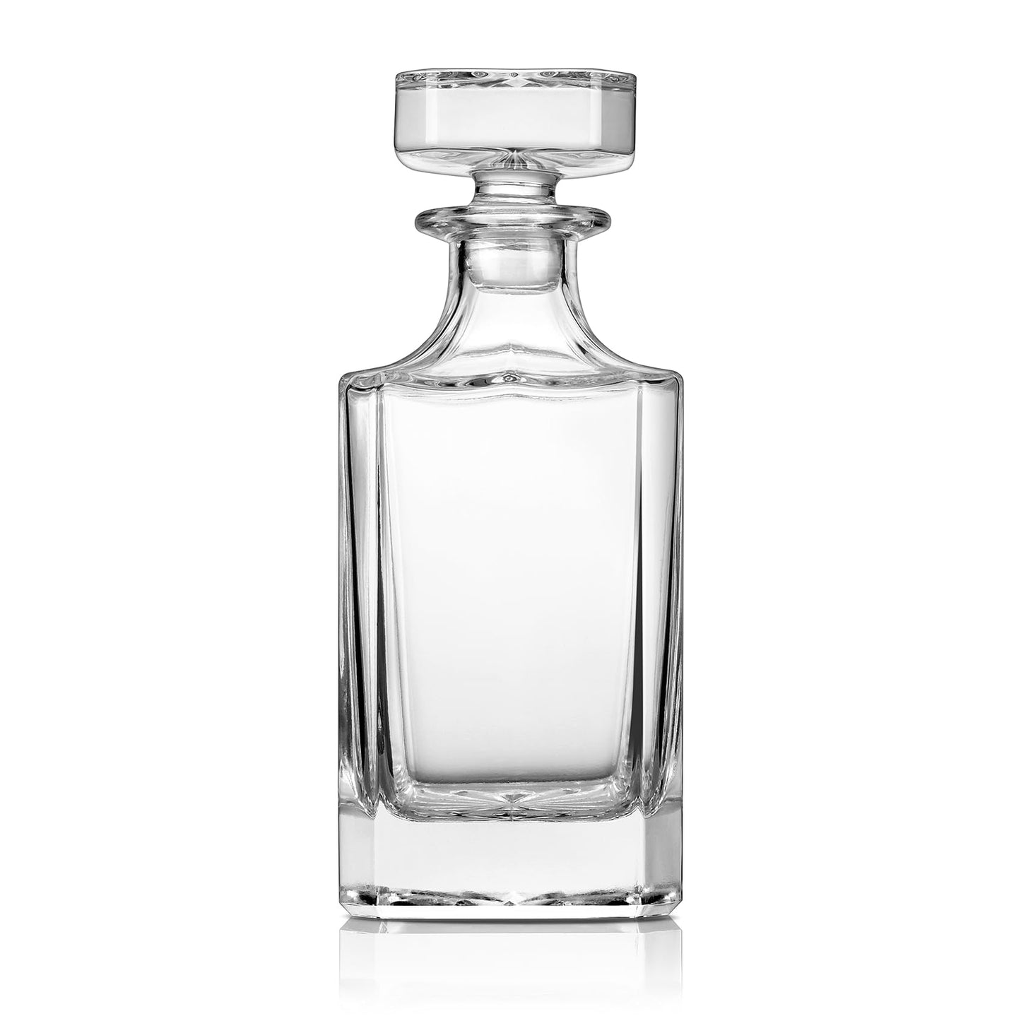Royalrose Premium ClassicSquare Whiskey Decanter Set, A Timeless Gift for Men, Whiskey Glassware, Anniversary Birthday Gifts for Him Husband Boyfriend (Whiskey Decanter)