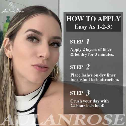 AulanRose Magnetic Eyelashes with Eyeliner/Luxurious Volume Cat Eye Magnetic Lashes Natural Looking/Cruelty-Free & Vegan Faux Mink Lashes /60 Wears