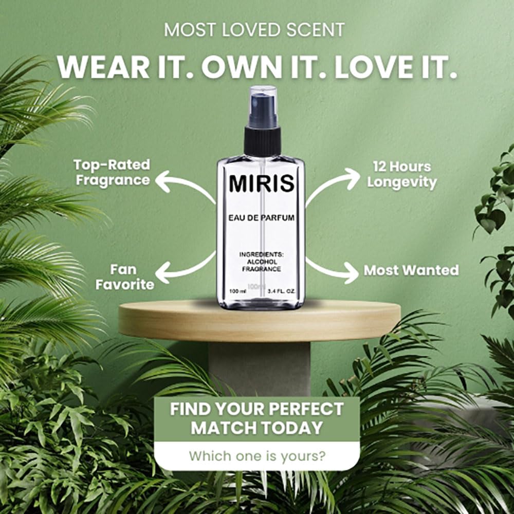 MIRIS No. 37542, Inspired by Dark Lord, Long-Lasting Eau de Parfum for Men, Spray 3.4 Fl Oz / 100 ml
