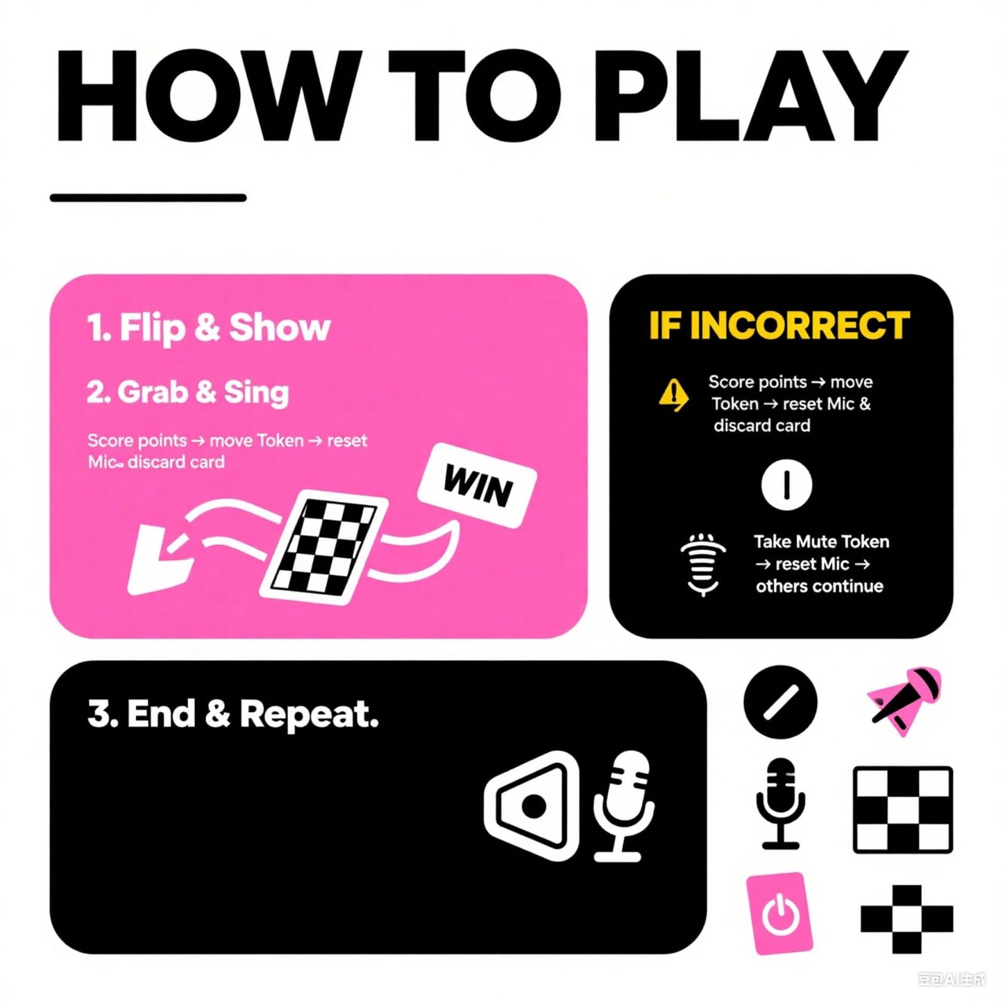 Music Party Games, Family Karaoke Board Game for 2-10 Players, Pick Up the Microphone Singing Games Grab Music Card Games with Lyrics Challenge for Adults & Music Lovers Games Night