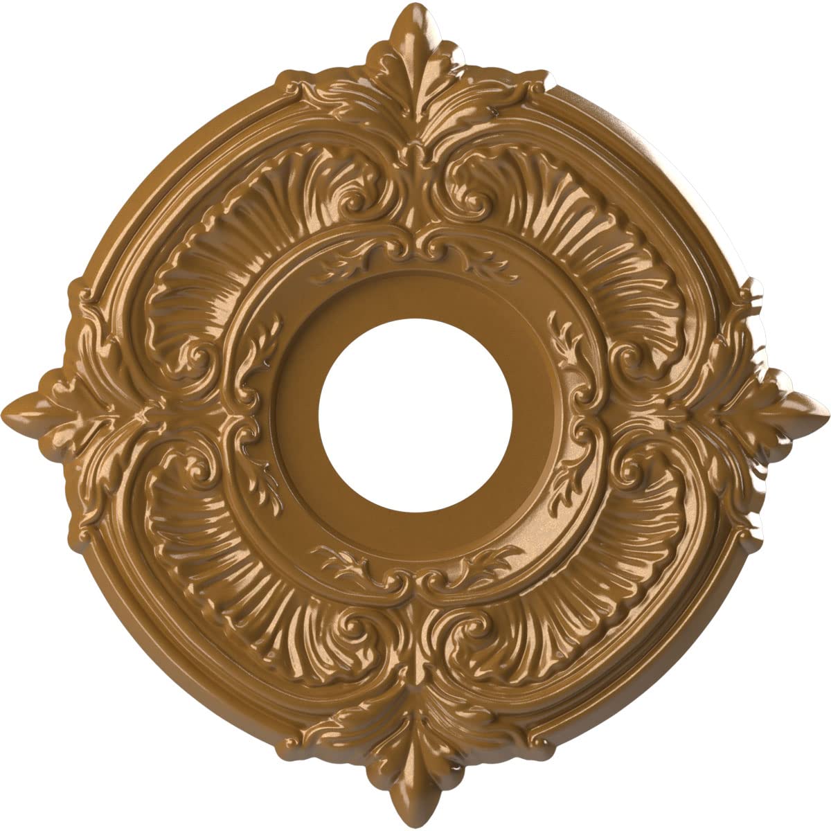 Ekena Millwork Cmp13Atdvg Attica Thermoformed Pvc Ceiling Medallion (Fits Canopies Up To 5), 13Od X 3 1/2Id X 3/4P, Universal Ag