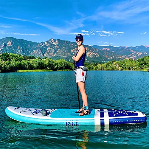 ISLE Megalodon Inflatable Stand Up Paddle Board & iSUP Bundle Accessory Pack - Up to 1,050 lbs Capacity — Durable, Lightwe...