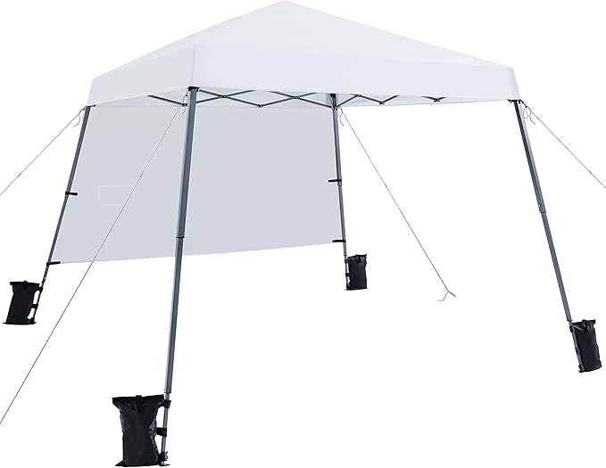 Yaheetech Pop Up Canopy Tent with Backpack, 10x10 Base Portable Easy One Person Setup Folding Shelter Compact Lightweight ...