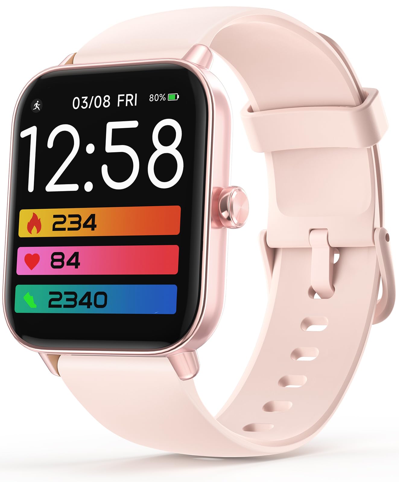 Amzhero Fitness Smart Watch with Alexa for Women Men  24/7 Heart Rate  Blood Oxygen  Stress and Sleep Tracker 100 Sports Modes  5ATM Waterproof Activity Trackers and Smart Watches-New