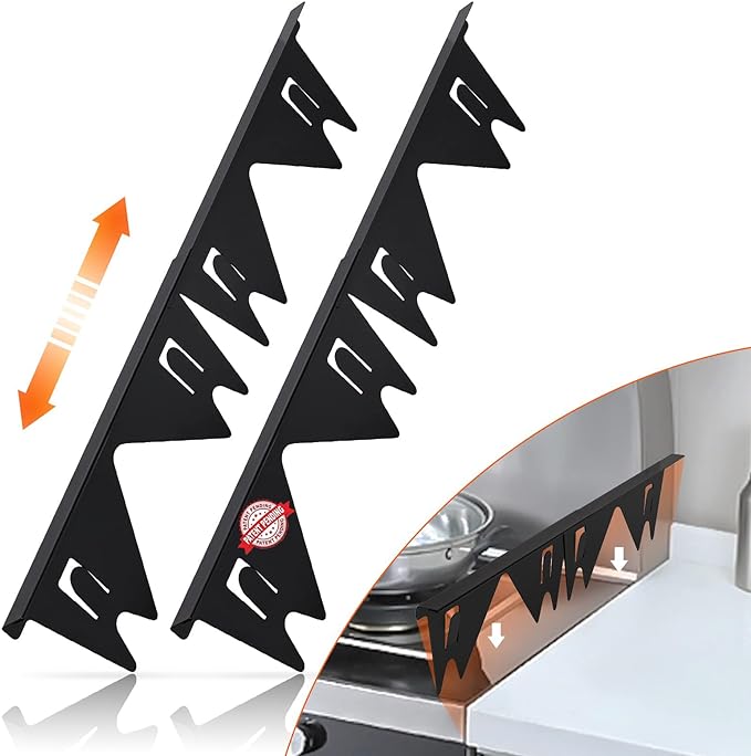 Stainless Steel Stove Gap Covers,Stove Gap Filler, Range Trim Kit, Stove Gap Guards, Heat Resistant and Easy to Clean, Eas...