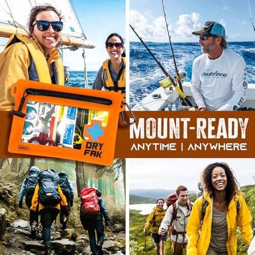 EVERLIT Ultralight Waterproof First Aid Kit, Boat First Aid Kit, Marine Medical Kit for Boating, Kayak, Backpacking, Hikin...