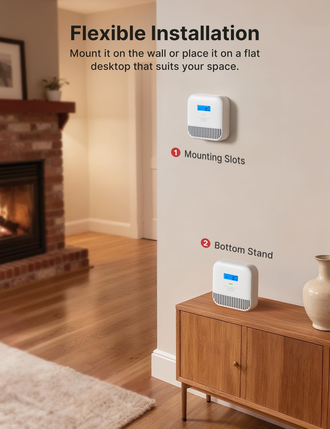 X-Sense Carbon Monoxide Detector, Built-in 10-Year Battery Powered, Portable Carbon Monoxide Detector for Home, Model XC0K-SN, 1-Pack