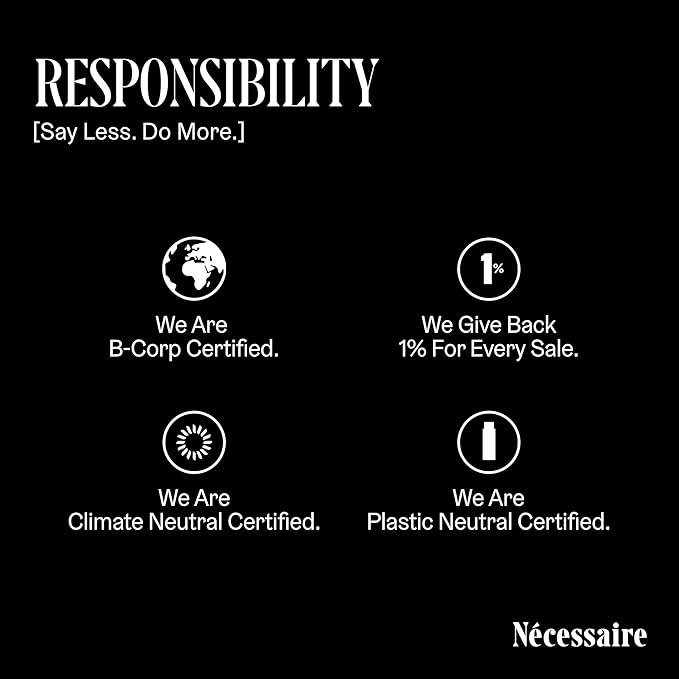 Nécessaire The Body Exfoliator. AHA/BHA/PHA. Resurface Skin. Smooth KP and Rough Patches. Hypoallergenic. Dermatologist-Tested. 180 ml / 6.1 fl oz