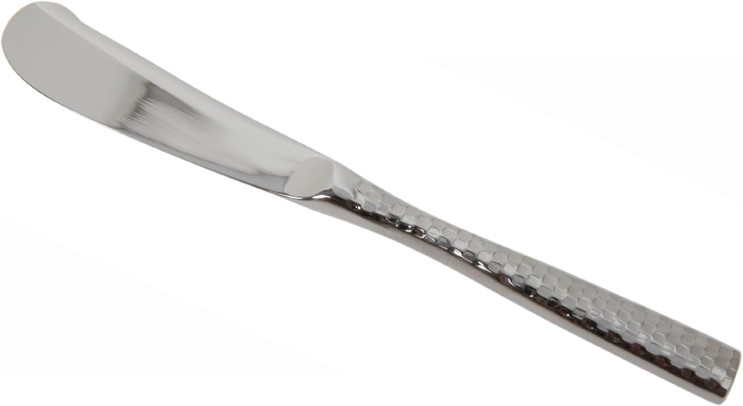 Fortessa Lucca Faceted 18/10 Stainless Steel Flatware Fish Knife, Set of 12
