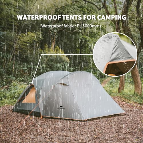 Naturehike KOTA 4/6/8 Person Camping Tent, Double Layer Waterproof 4 Person 6 Person 8 Person Tents for Camping, Large and...