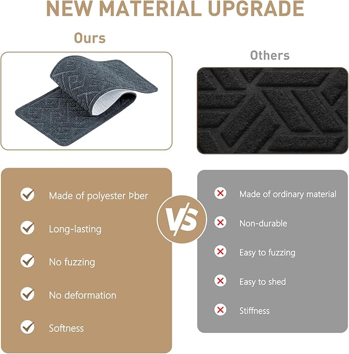 Stair Treads for Wooden Steps, 8" X 30" Non Slip Stair Runner Carpet Indoor with Reusable Adhesive Backing, Soft Tread Mat for Stairs, Polyester TPR Backing Stair Rugs- Dark Gray 4 Pack