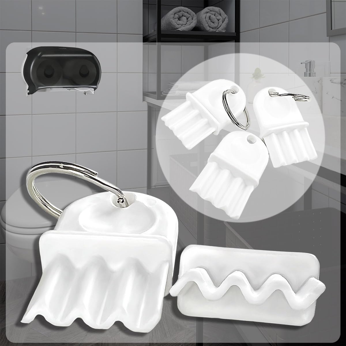 Universal Dispenser Key, 5 Pack Toilet & Paper Towel Key Replacement