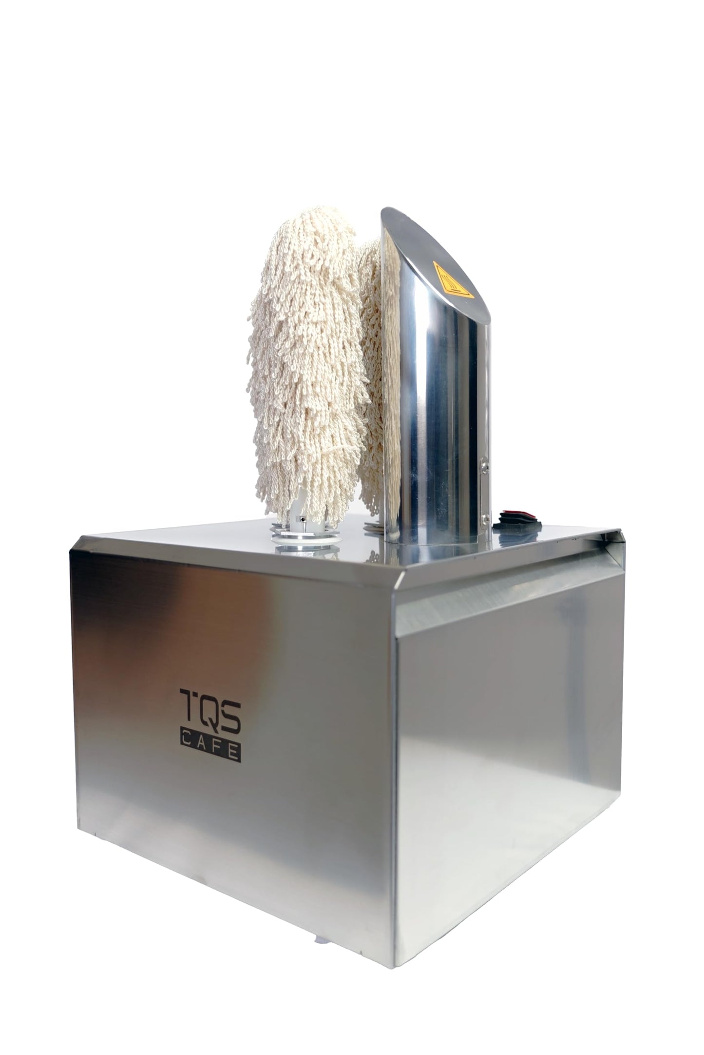 Commercial Wine Glass Polisher Machine - Electric Glass Polishing Machine with 3 Cloth Polishers - Stainless Steel Glass Polisher for Wineries, Bars, and Restaurants and More