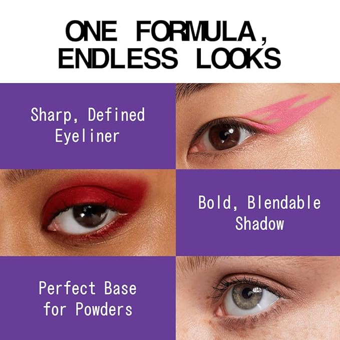 about-face Matte Fluid Eye Paint Morning Glory – High-Pigment Liquid Eyeshadow, Long-Lasting, No-Budge Matte Finish, Vegan & Cruelty-Free (Indigo Purple)