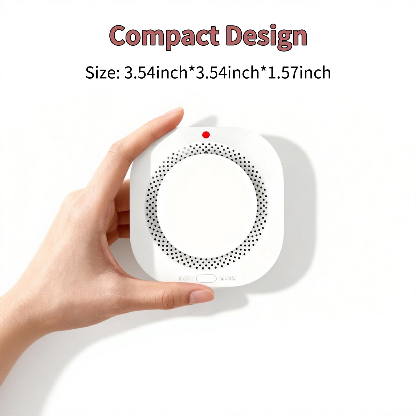 WARROXIDE ZIGBEE Smoke Detectors for Home,Photoelectric Fire Alarms Battery Powered,Portable Smoke Alarm with Test/Mute Button(ONLY Work with TUYA Gateway,1 PCS(NOT Included Battery)