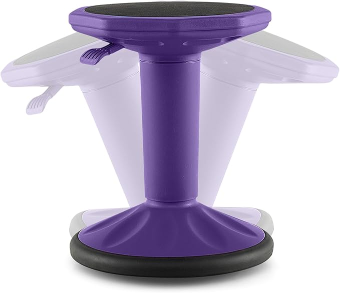 Giantex Wobble Stools for Classroom Seating, 24" Wiggle Stool with Adjustable Height, Sitting Balance Chair for School Active Learning, Office Stand Up, Flexible Seating Wobble Chair (Purple)