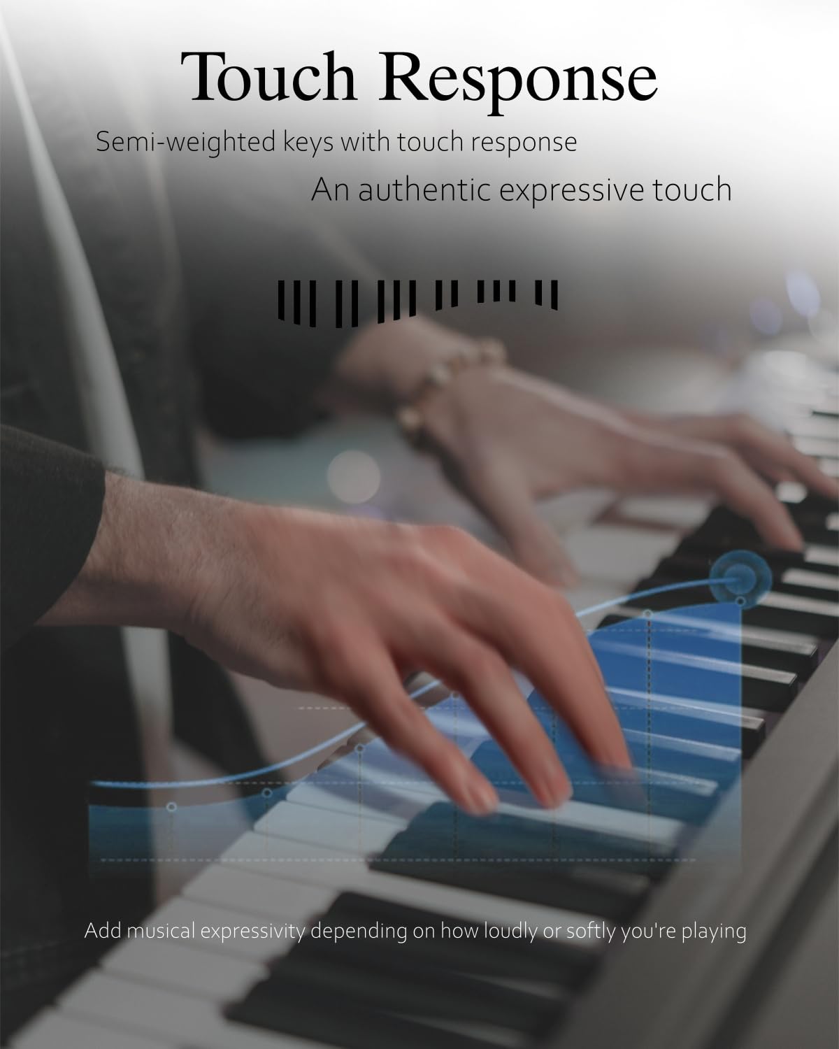 Longeye Piano Keyboard 88 Keys Compact Digital Piano for Beginners with Full Size Semi Weighted Keys, Sustain Pedal, Headphones, Carrying Case (88 Key With Stand, Black)