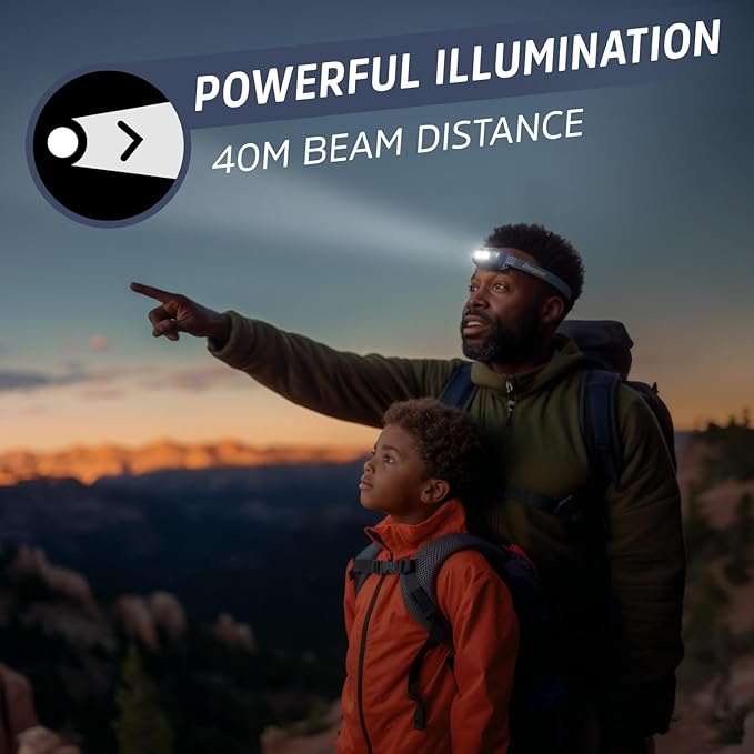 Energizer Universal+ LED Headlamp (2-Pack), IPX4 Water Resistant Headlamps, Bright Head Light for Outdoors, Camping, Running, Storm, Survival LED Light for Emergencies (Batteries Included)