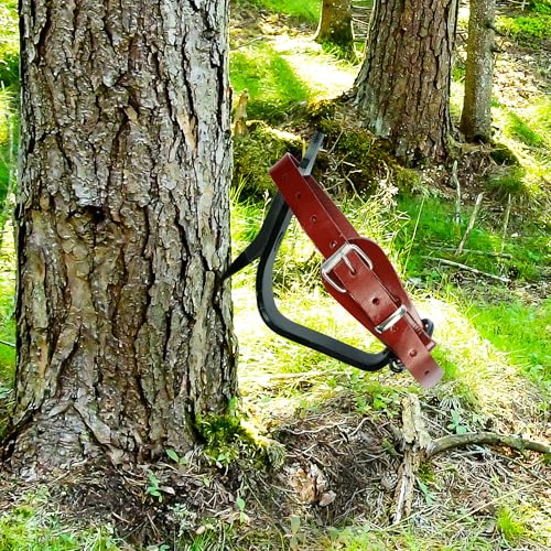 Tcatec Tree Climbing Spikes, Adjustable Height Tree Climbing Gear Kit with Soft Padding and Safe Belt, Tree Climbing Spike...