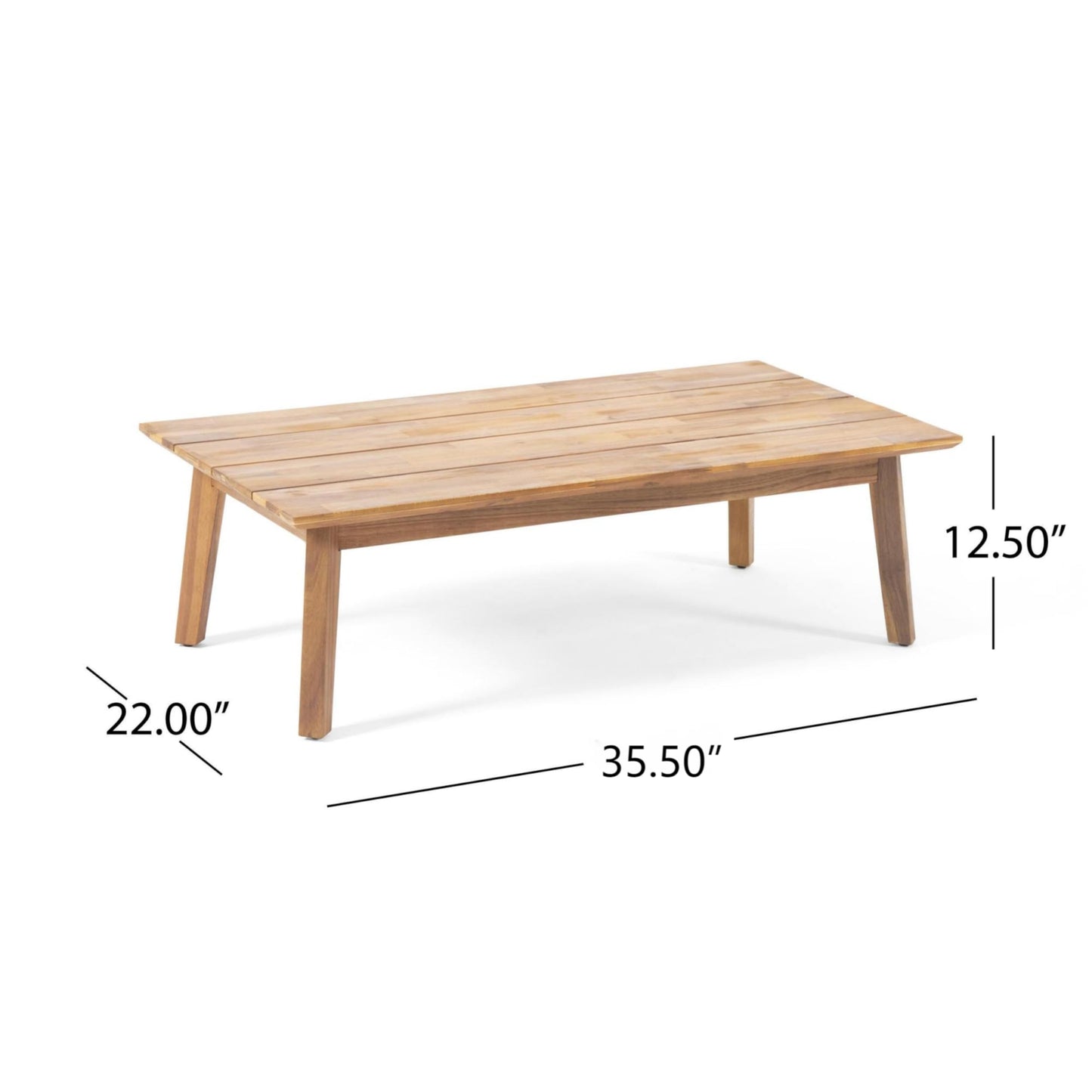 Merax 5pcs Outdoor Acacia Wood Conversation Set with 2 Chais,Loveseat,3-Seater Sofa and Coffe Table,with Cushions for Patio,Garden