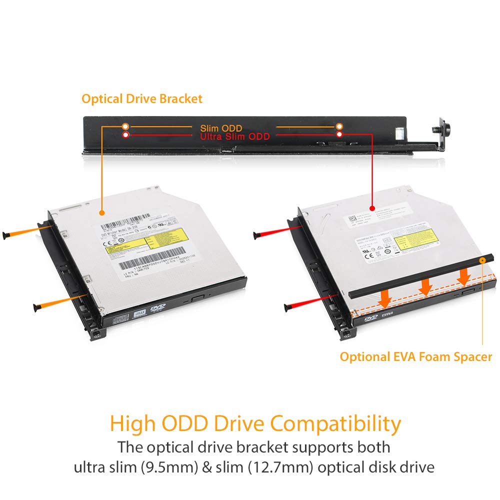 Icy Dock 2 Bay 2.5 Sas/Sata Ssd/Hdd & (Ultra) Slim Optical Disk Drive Cd Dvd Rom Backplane Enclosure For 5.25 Bay | Tougharmor M