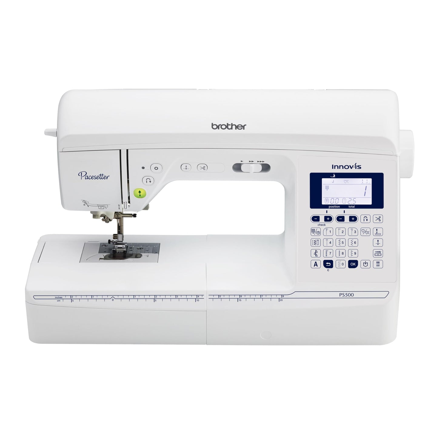 Brother PS500 Pacesetter Sewing Machine with 100 Built-In Stitches, 2.4" x 1.3" LCD Display