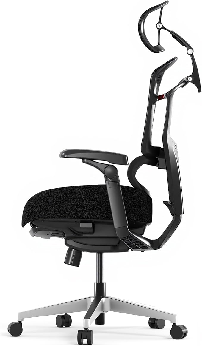FLEXISPOT ErgoX-PRO Ergonomic Office Chair with Footrest Black – 5D Lumbar, 7D Armrests, 4D Headrest, 551LB Capacity, Cloudtech Cushion – Office, Gaming, Bedroom
