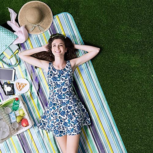 K Y KANGYUN Beach Blanket Outdoor Picnic Blankets Mat 80"x60" Extra Large Waterproof Sand Proof Camping Blanket Lightweigh...
