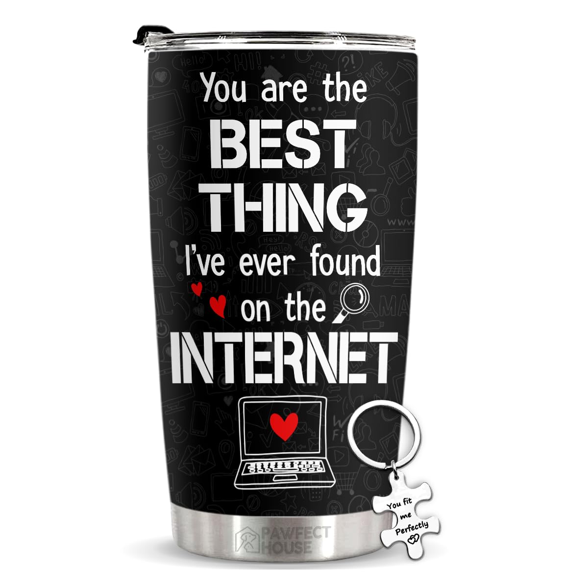 Pawfect House Fathers Day Birthday Gifts For Men, Anniversary Wedding Gifts For Husband From Wife, Best Husband Ever Gift For Him, Her, Couple, 20 Oz Stainless Steel Tumbler, Insulated Tumbler