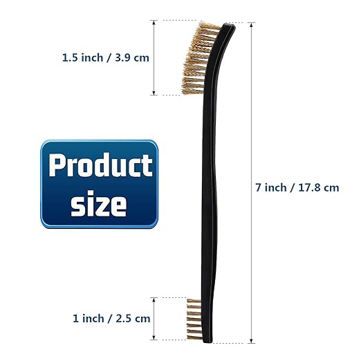 Accmor Scratch Brush Set for Gun Cleaning, Double-Ended Wire Bristle Brushes 9 Packs, All Purpose Gun Cleaner Kit, Handy Brass Scrub for Cleaning Welding Slag/Paint/Rust/Dirt