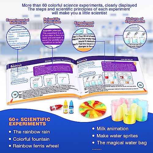 Science Kit for Kids,80 Science Lab Experiments,Scientist Costume Role Play STEM Educational Learning Scientific Tools,Bir...