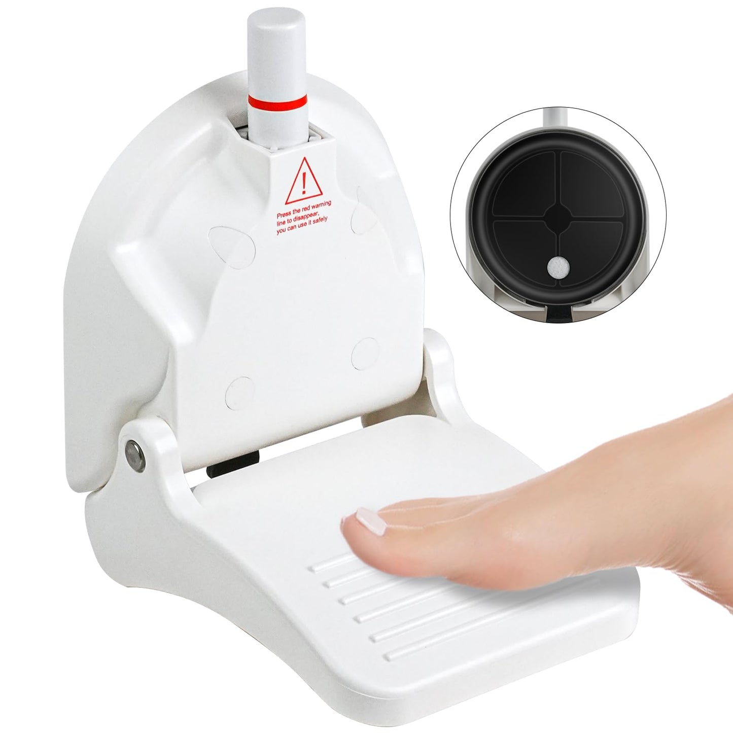 Shower Foot Rest for Shaving Legs, Handbanary Shower Foot Rest, All-in-one Shower Step with 5.12 Suction Cup, Foldable & Reusabl