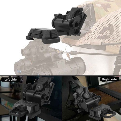 PVS15/18 Night Vision Goggles Metal Helmet Mount for L4G24 NVG, Rhino Adjustable Full Metal Aluminum Helmet Mount (Black)