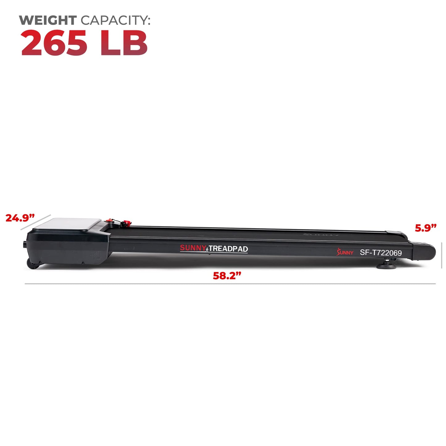 Sunny Health & Fitness Sleek Stride Compact Smart Treadmill with 6-Level Auto Incline & Exclusive SunnyFit® App Enhanced Bluetooth Connectivity - SF-T722069