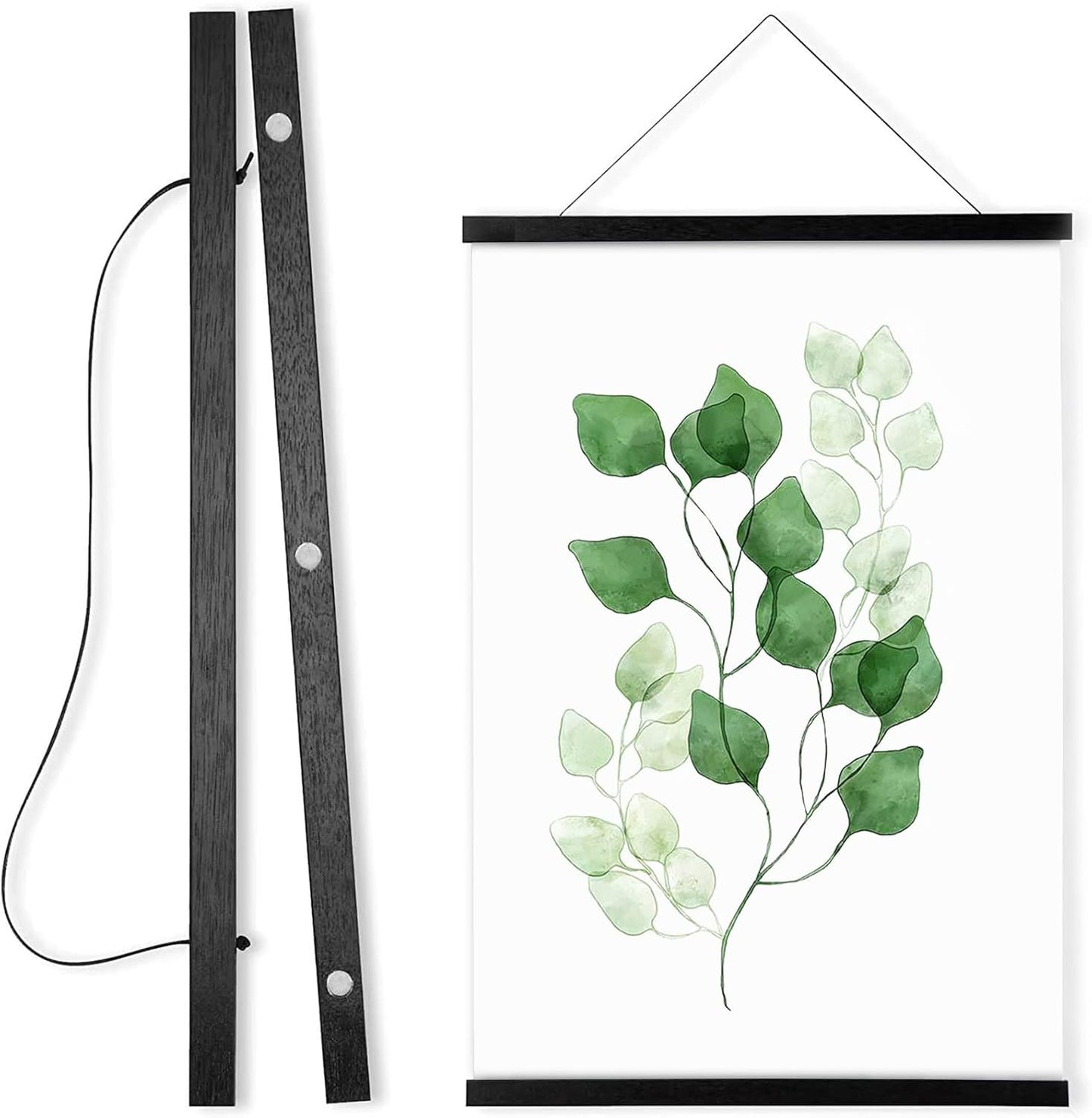 WITCOLOR Magnetic Poster Hanger Frame 13x19 13x13 13x17 Poster Frame 13 Inch Wide 1 Pack Magnetic Hanging Frames Black Wood Wooden Frame Hangers for Room Wall