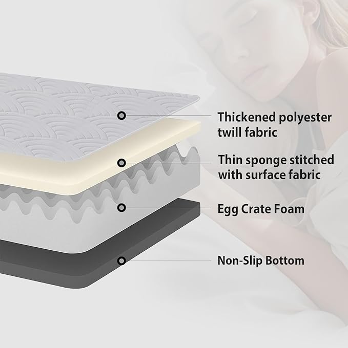 Zelladorra Japanese Floor Mattress, Quilted Futon Mattress with Anti-Slip Bottom, Foldable Floor Bed with Storage Bag and Straps, (Light Grey, Queen)